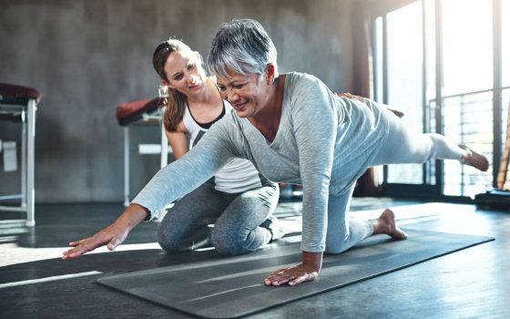 Working together to improve muscle strength and tone Shot of a senior woman working out with her physiotherapist